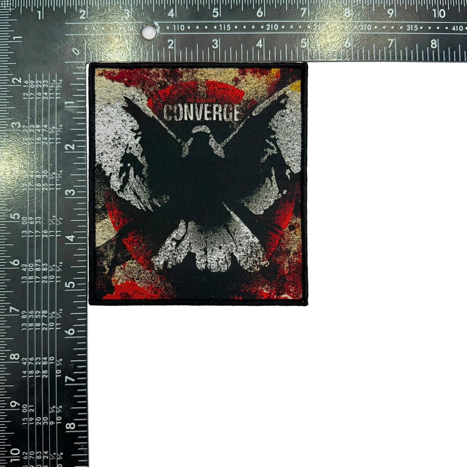 783punx-converge-no-heroes-petit-patch-tiss-bord-rouge image 7