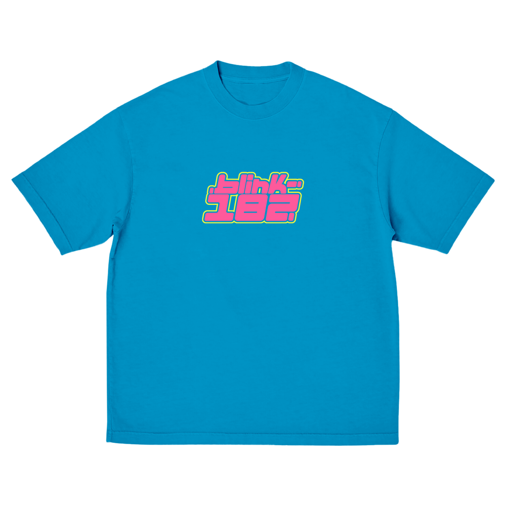blink-182-blue-logo-t-shirt-bleu image 1
