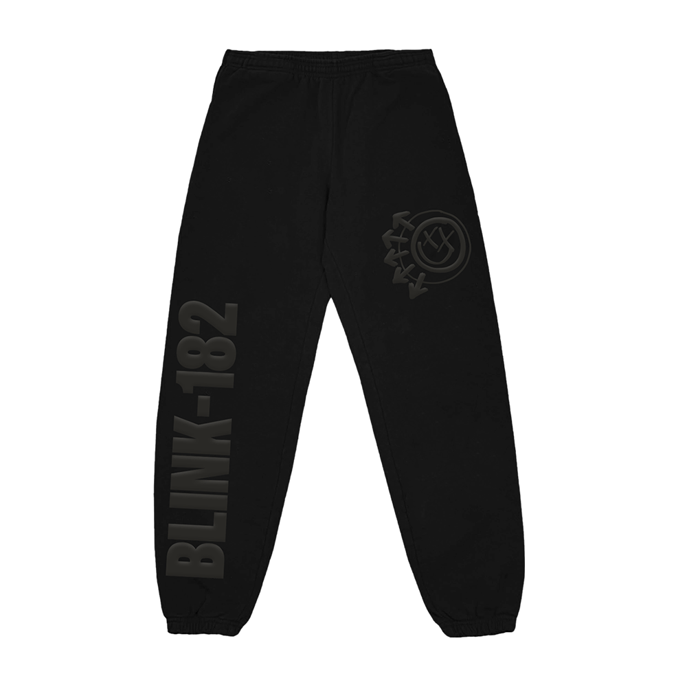 blink-182-logo-black-joggers-noir-jogging-logo image 1