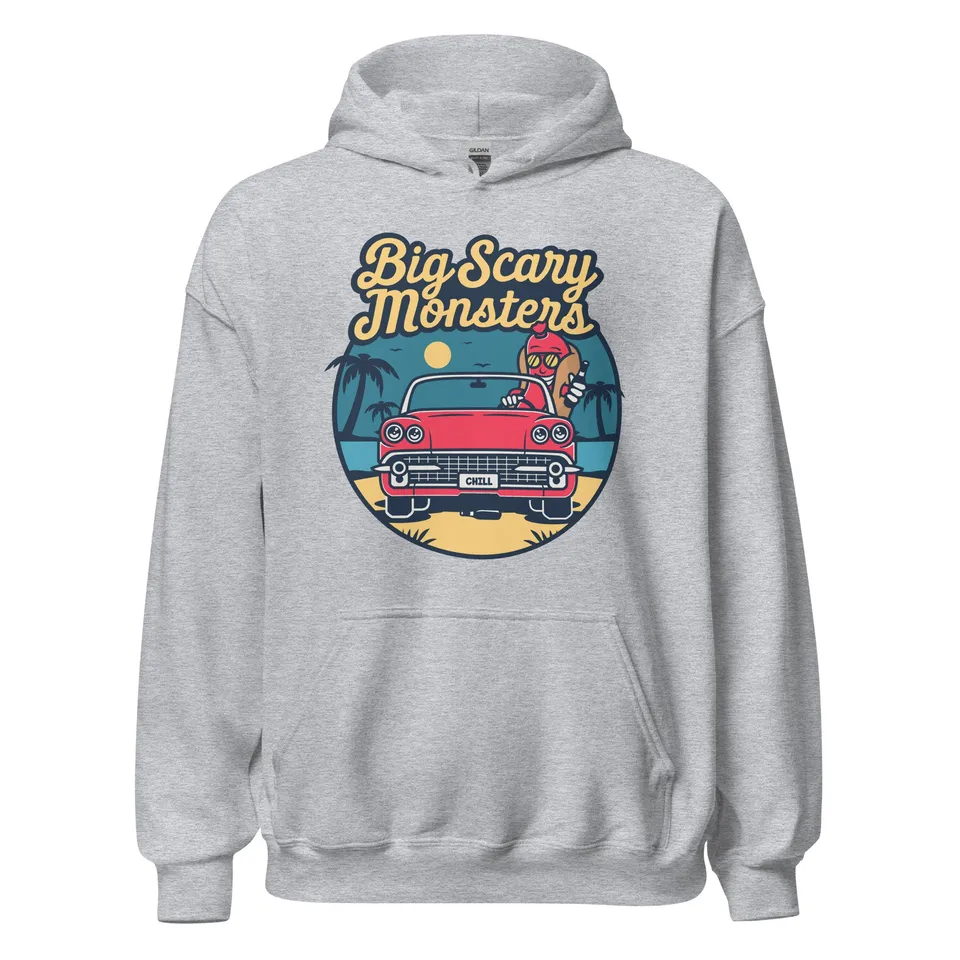 big-scary-monsters-bsm-hot-dog-sweat-noir-capuche image 1