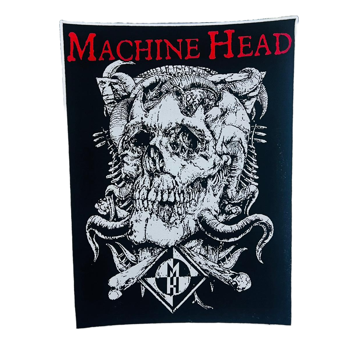machine-head-burning-red-backpatch-dos-bordure-noire image 4
