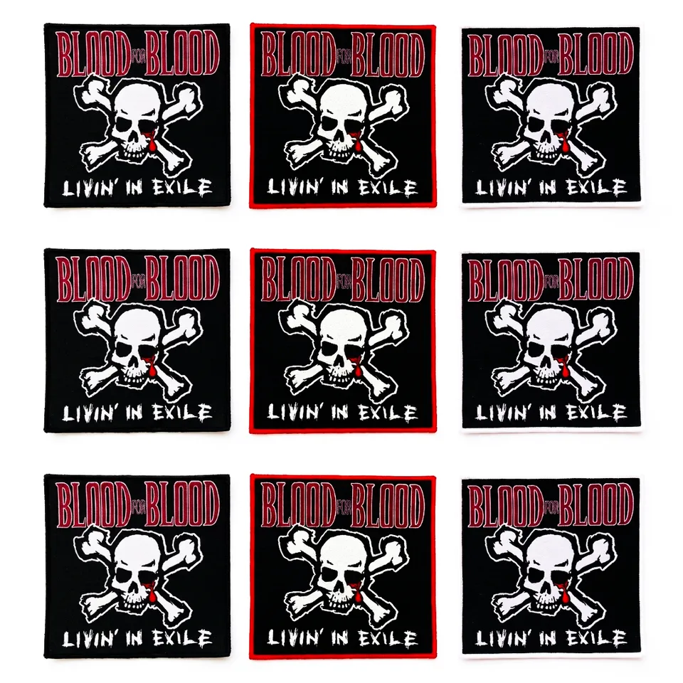 blood-for-blood-livin-in-exile-patch-tiss-bordure-rouge image 1