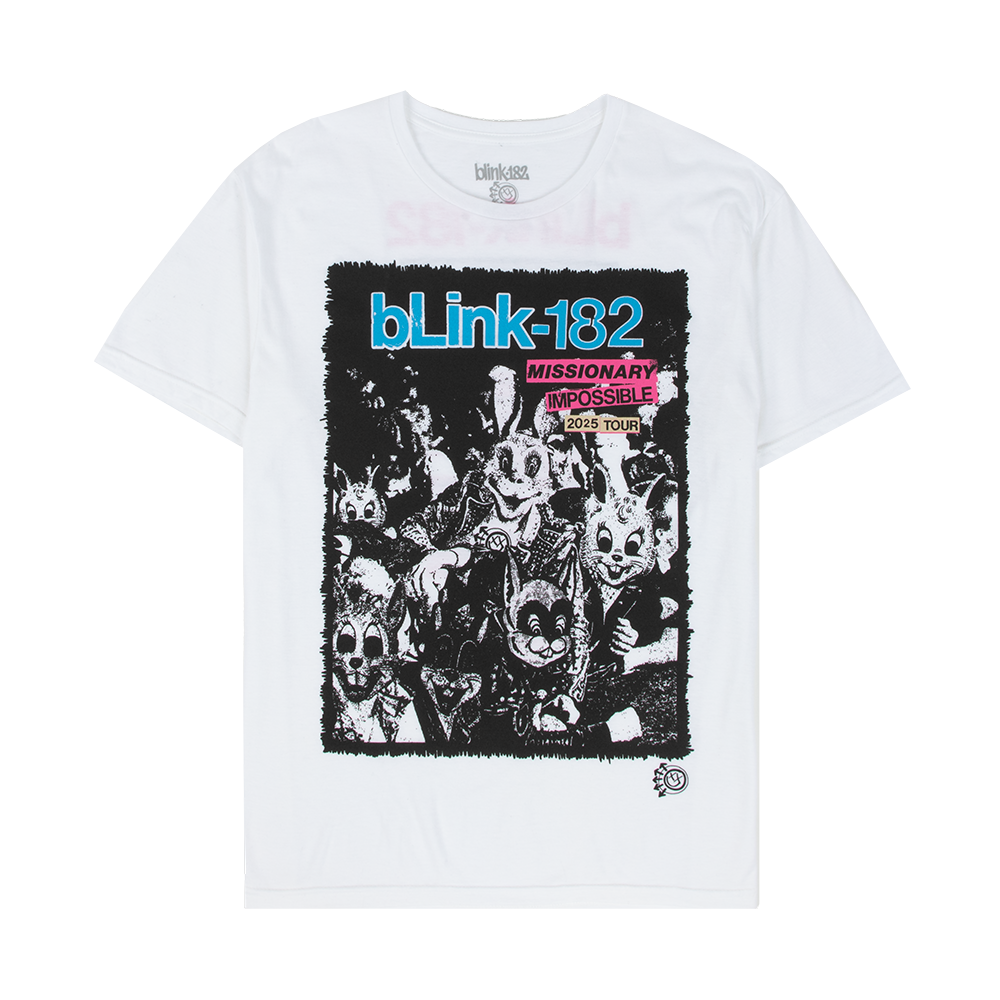 blink-182-missionary-impossible-tour-t-shirt-blanc image 1