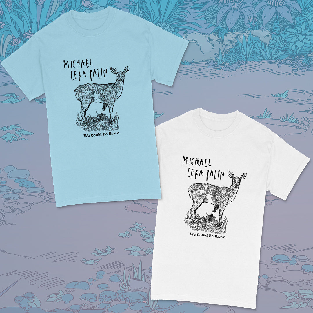 michael-cera-palin-deer-t-shirt-blanc-coton-cerf-m image 1