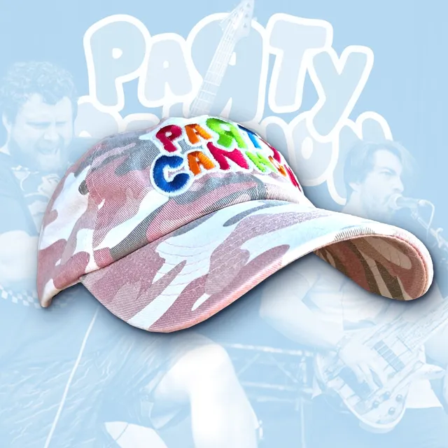 party-cannon-logo-glow-casquette-dad-cap-camo-rose image 1