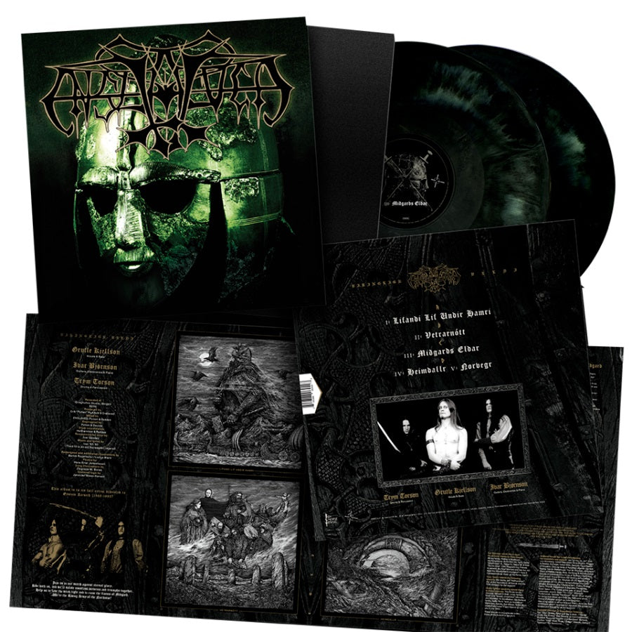 enslaved-vikingligr-veldi-double-vinyle-marbr-vert-noir-2lp image 1