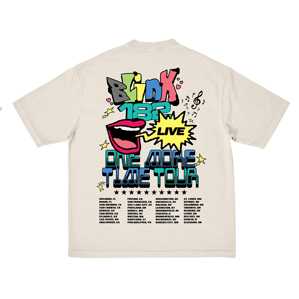 blink-182-one-more-time-tour-t-shirt-cru-imprim image 2