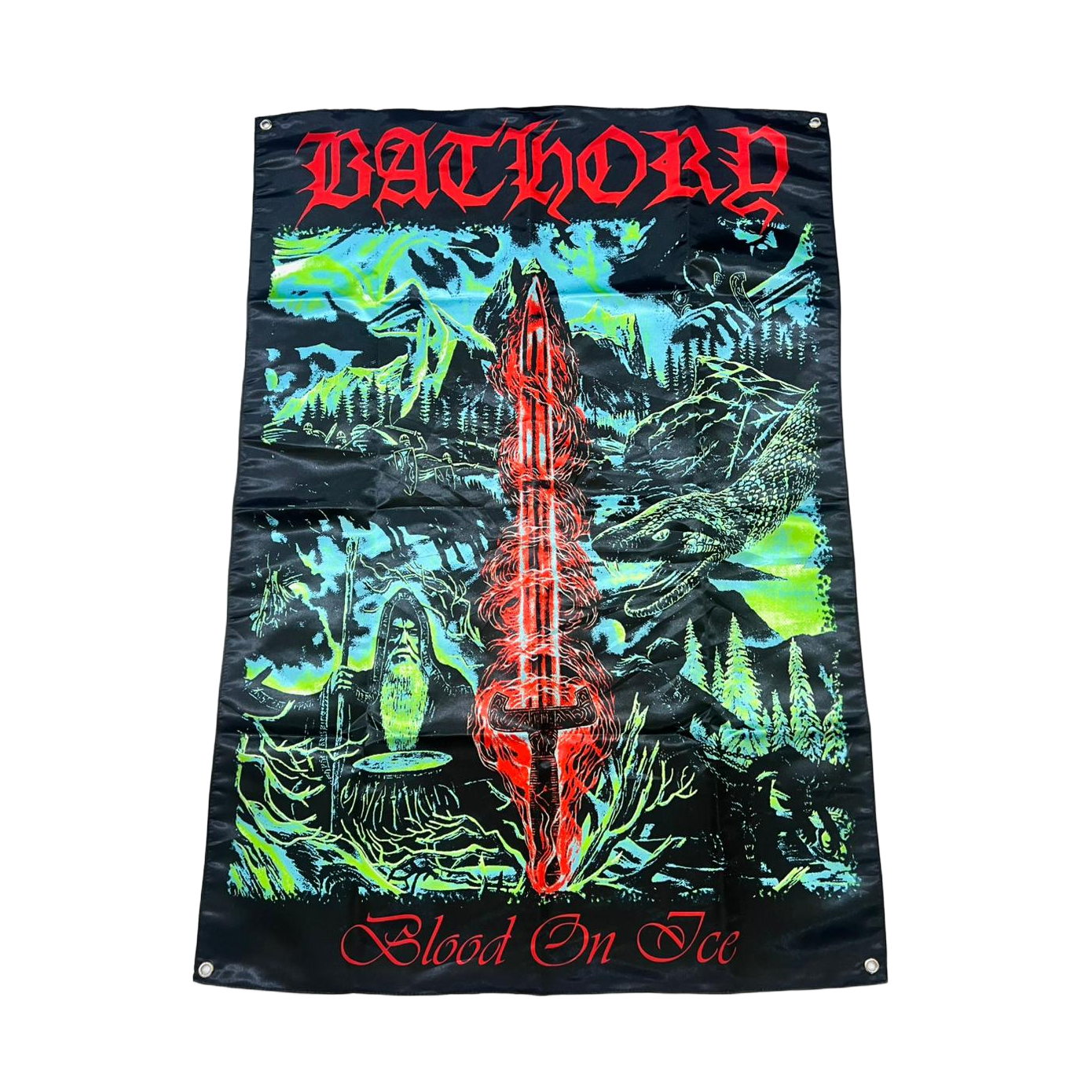 bathory-blood-on-ice-drapeau-100x70-cm-poster-textile image 1