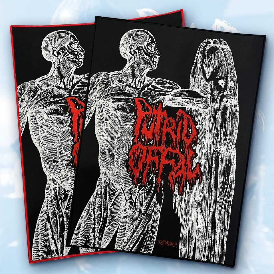 783punx-putrid-offal-skinned-backpatch-tiss-bord-noir-grand-dos image 1