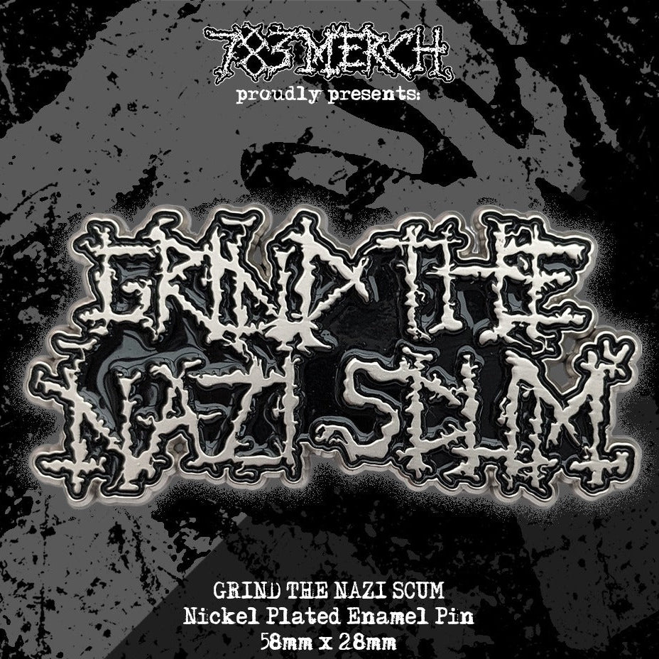 783punx-grind-the-nazi-scum-pin-mail-phosphorescent-noir image 2