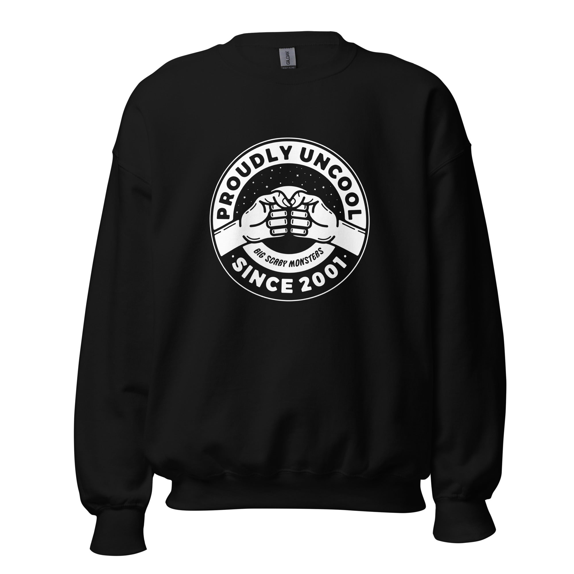 big-scary-monsters-proudly-uncool-sweat-noir-coton image 1