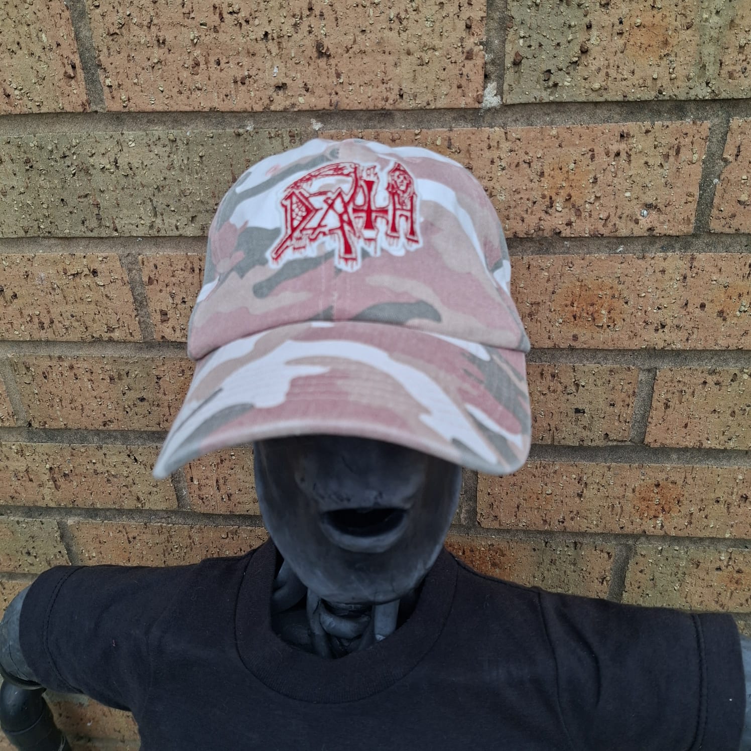783punx-caps-death-logo-casquette-dad-cap-camo-rose-phosphorescent image 4
