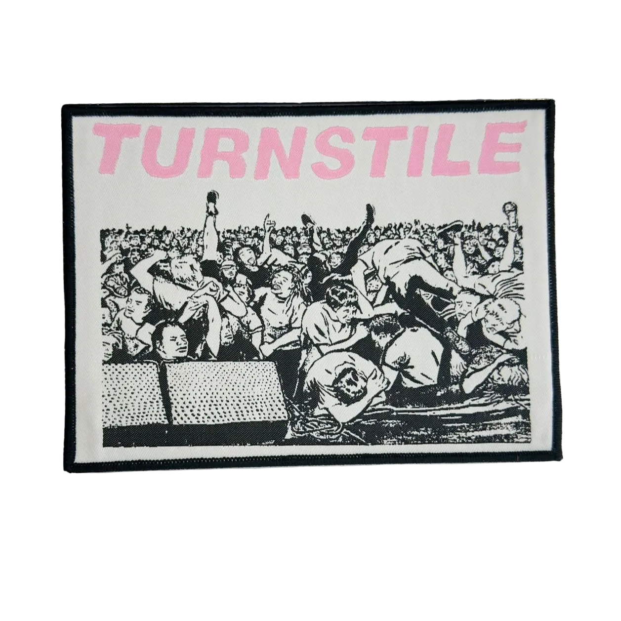 turnstile-hardcore-cusson-patch-tiss-bord-noir-ou-rose image 2