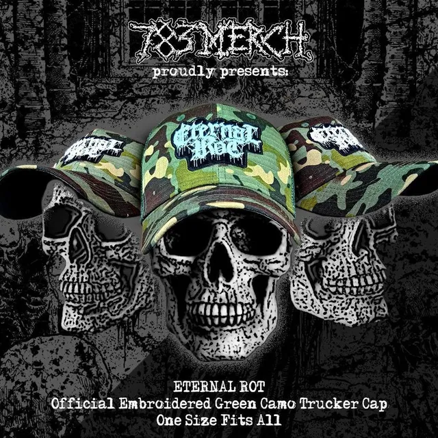 eternal-rot-logo-casquette-trucker-camo-vert image 1