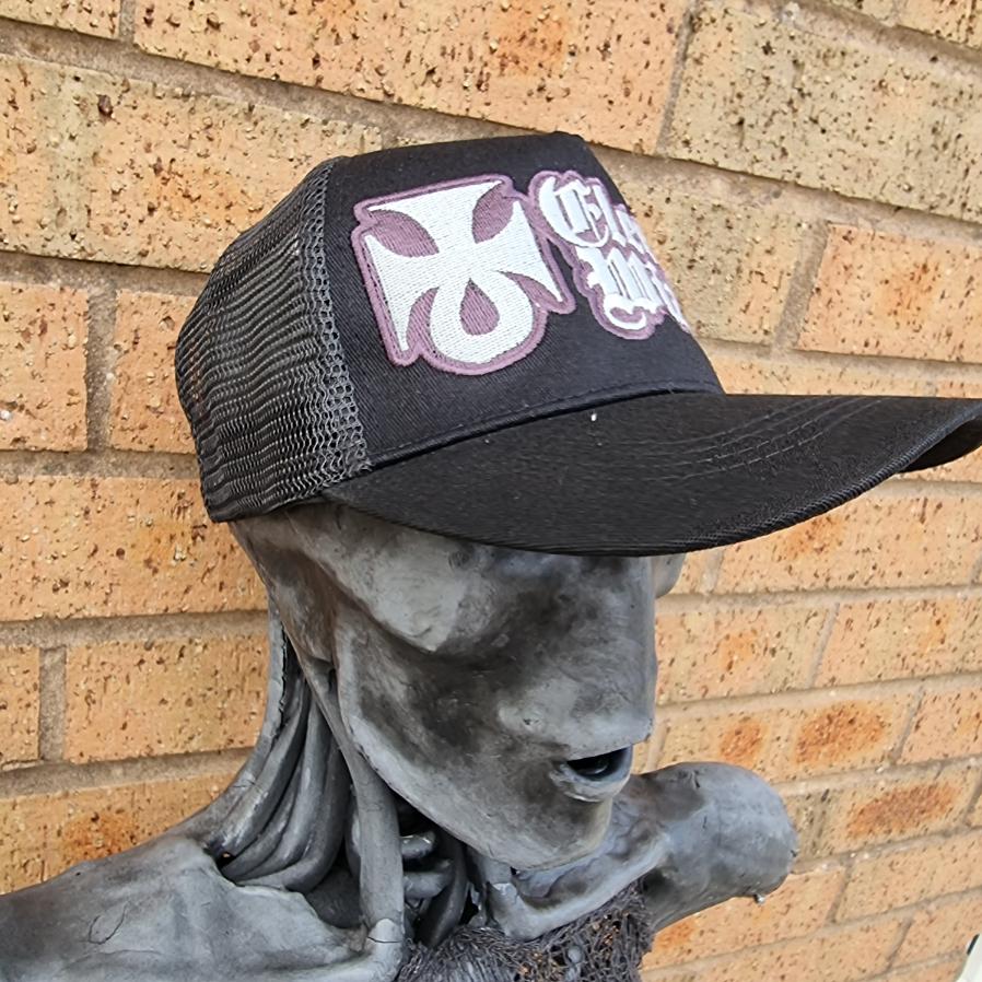 electric-wizard-logo-casquette-trucker-phosphorescente-blanche image 3