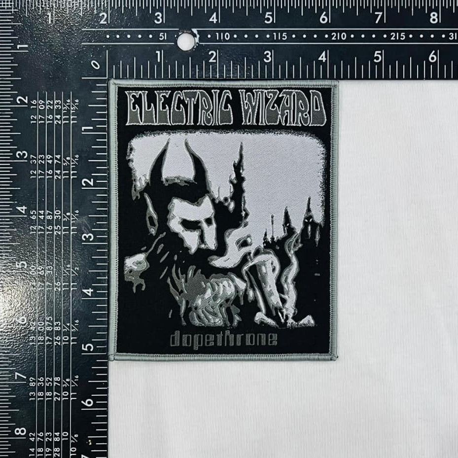 electric-wizard-dopethrone-cusson-patch-tiss-bord-gris image 3