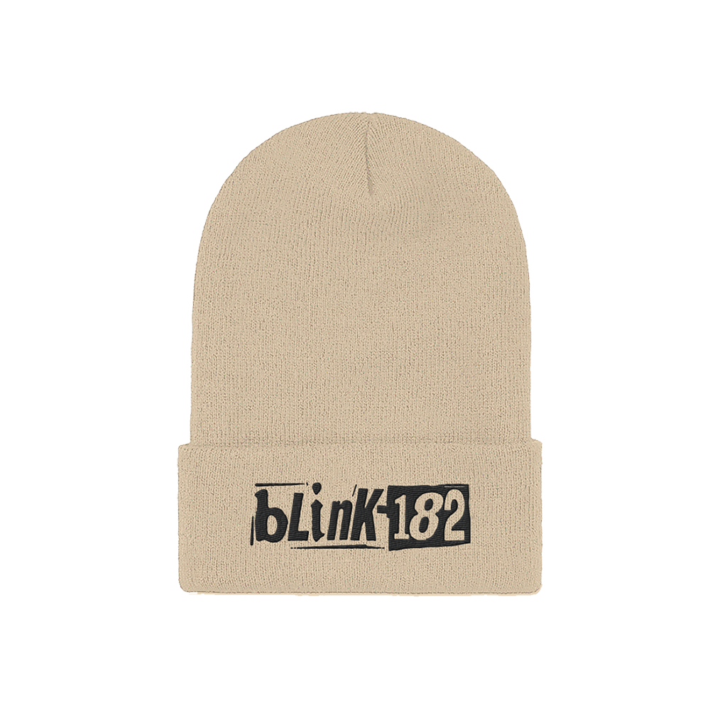 blink-182-logo-bonnet-beige-brod image 1
