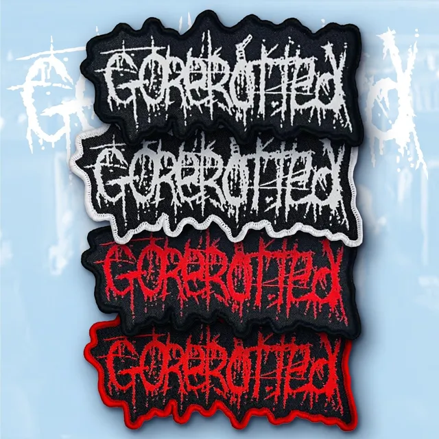 gorerotted-logo-cusson-patch-tiss-blanc-noir image 1
