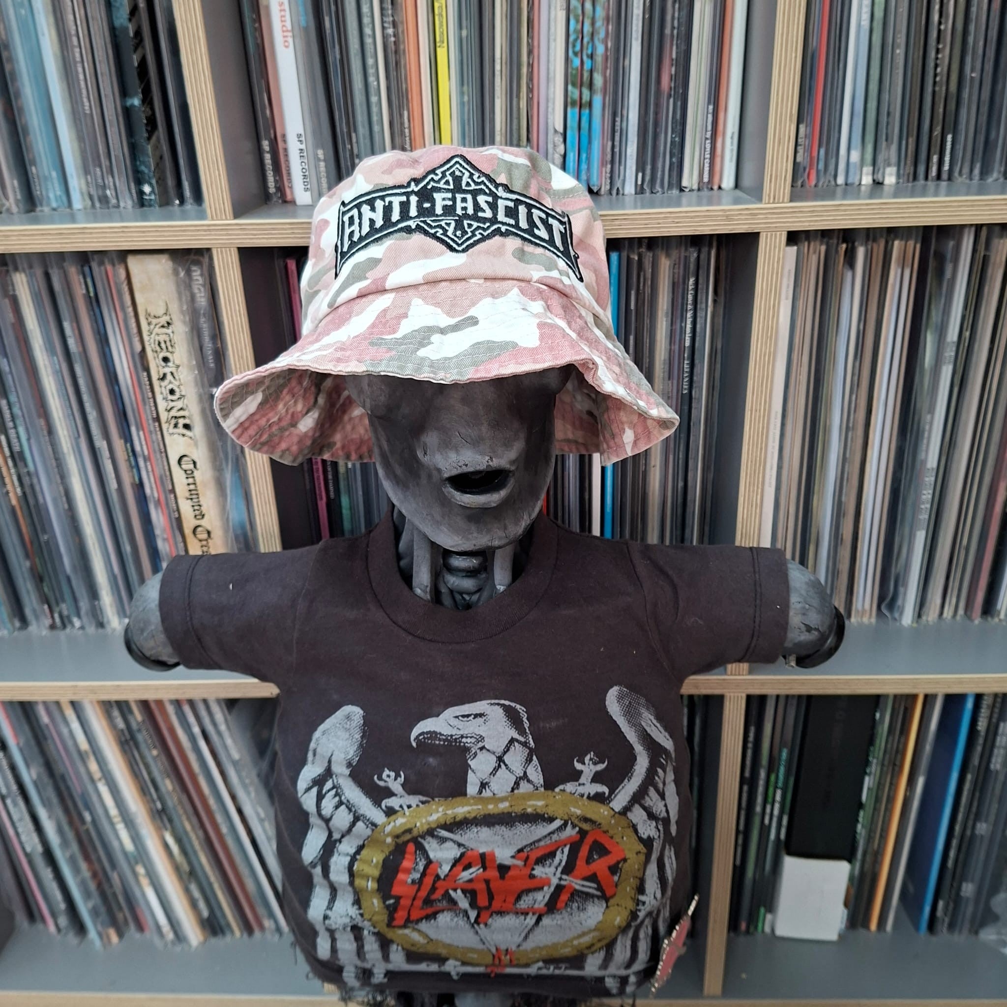 anti-fascist-bolt-thrower-bob-bucket-hat-camo-rose-phospho image 4