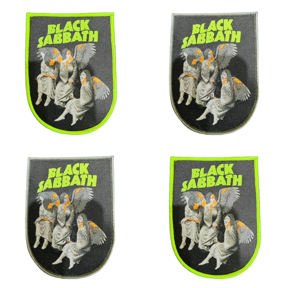 black-sabbath-heaven-hell-patch-tiss-bordure-verte image 1
