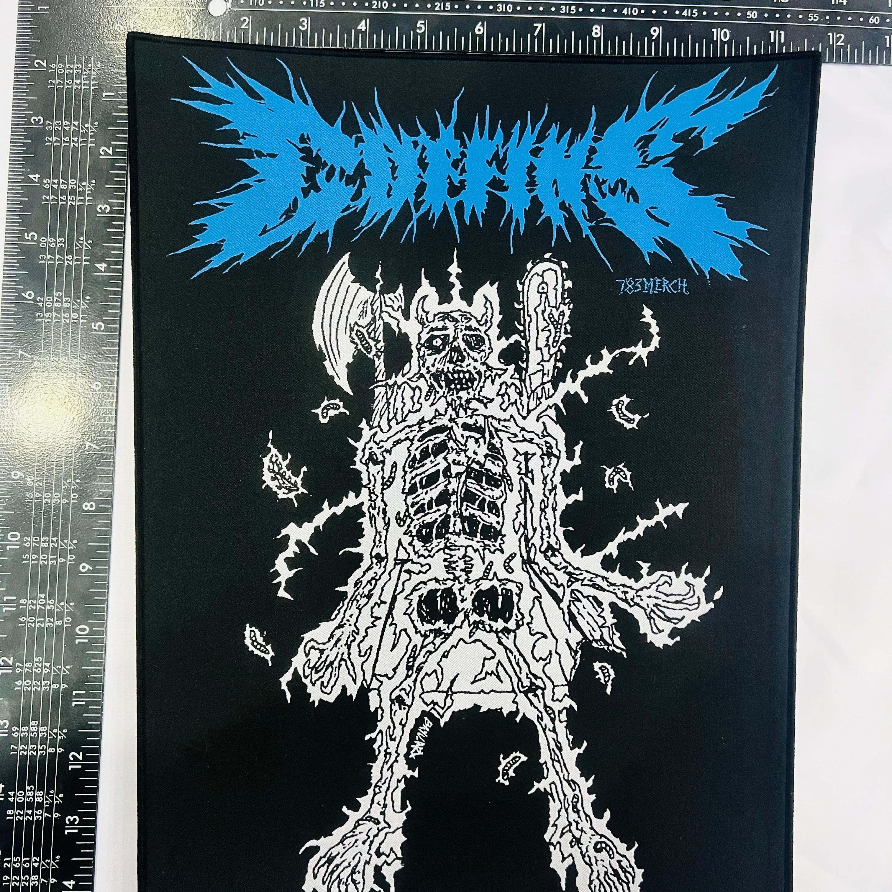 783punx-coffins-sinister-oath-backpatch-dos-bordure-noire image 3