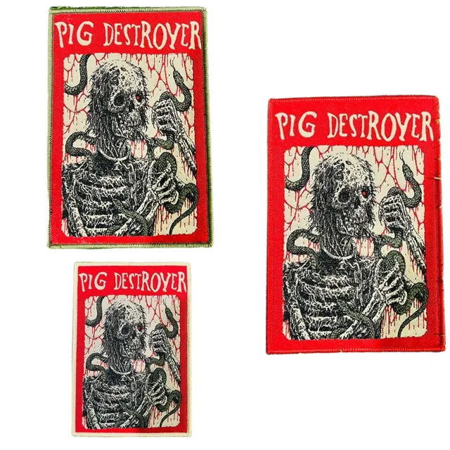 pig-destroyer-snakes-patch-tiss-bordure-rouge image 1
