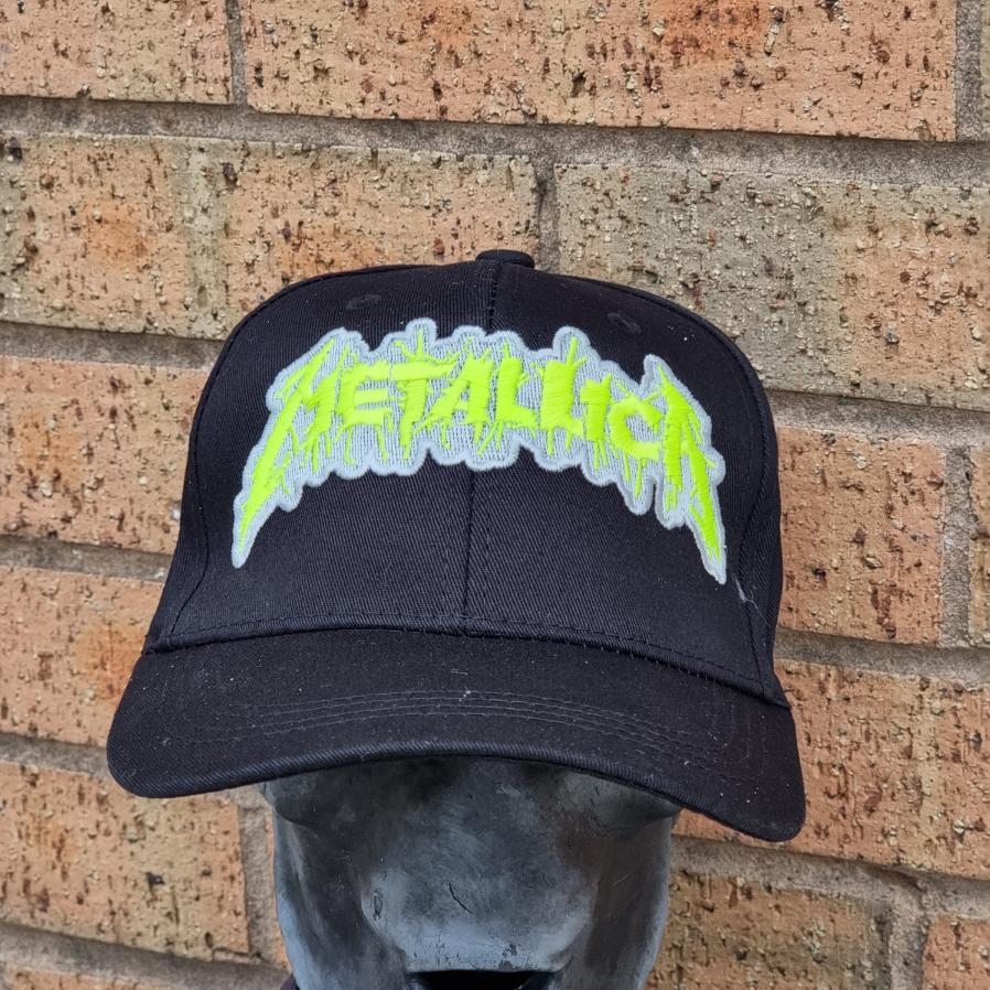 metallica-splatter-casquette-baseball-logo-phosphorescent-jaune image 1