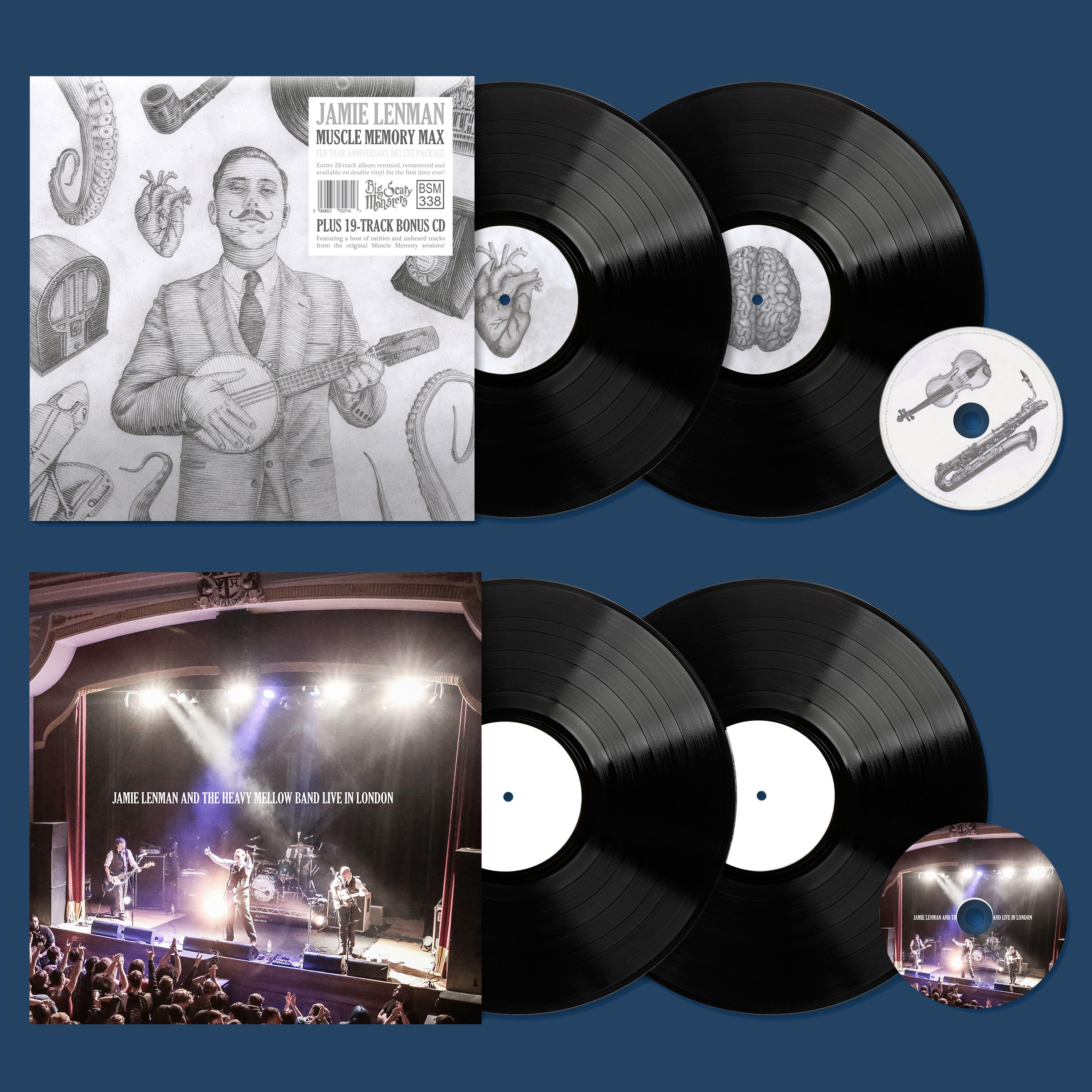 jamie-lenman-muscle-memory-vinyle-bundle-noir-4lp-live image 1