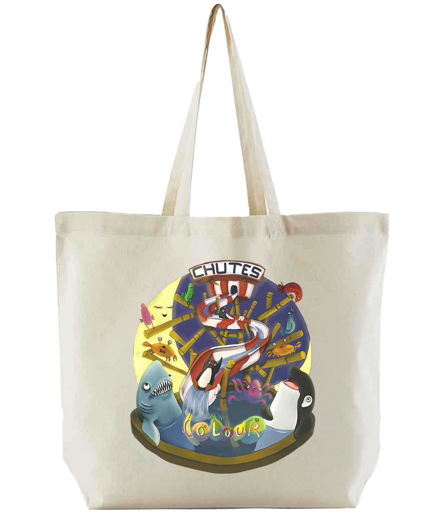 big-scary-monsters-colour-chutes-sac-tote-coton-bio-beige image 3
