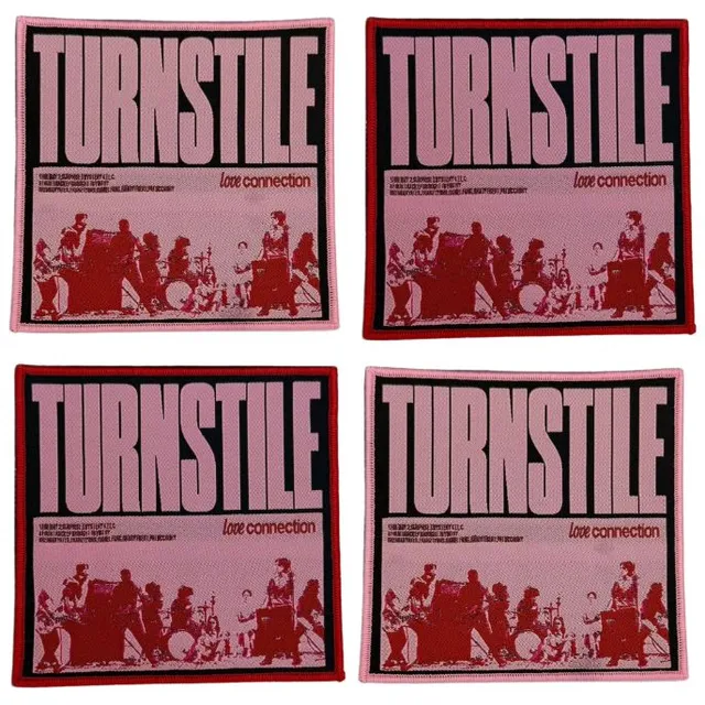 turnstile-love-connection-patch-bordure-rouge-hardcore image 1