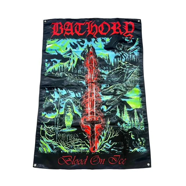 bathory-blood-on-ice-drapeau-100x70-cm-poster-textile image 1