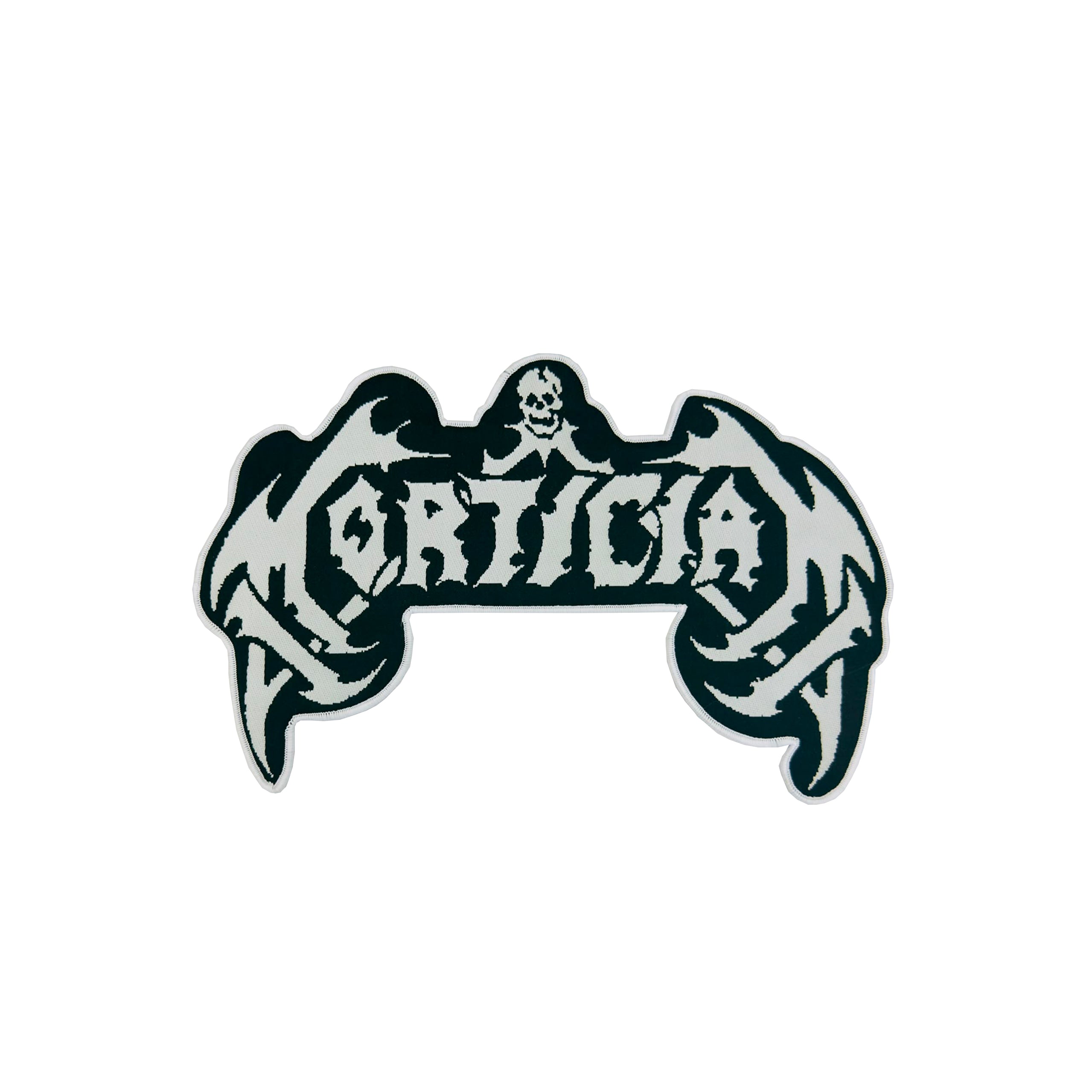 mortician-logo-patch-tiss-oversize-bordure-noire image 4