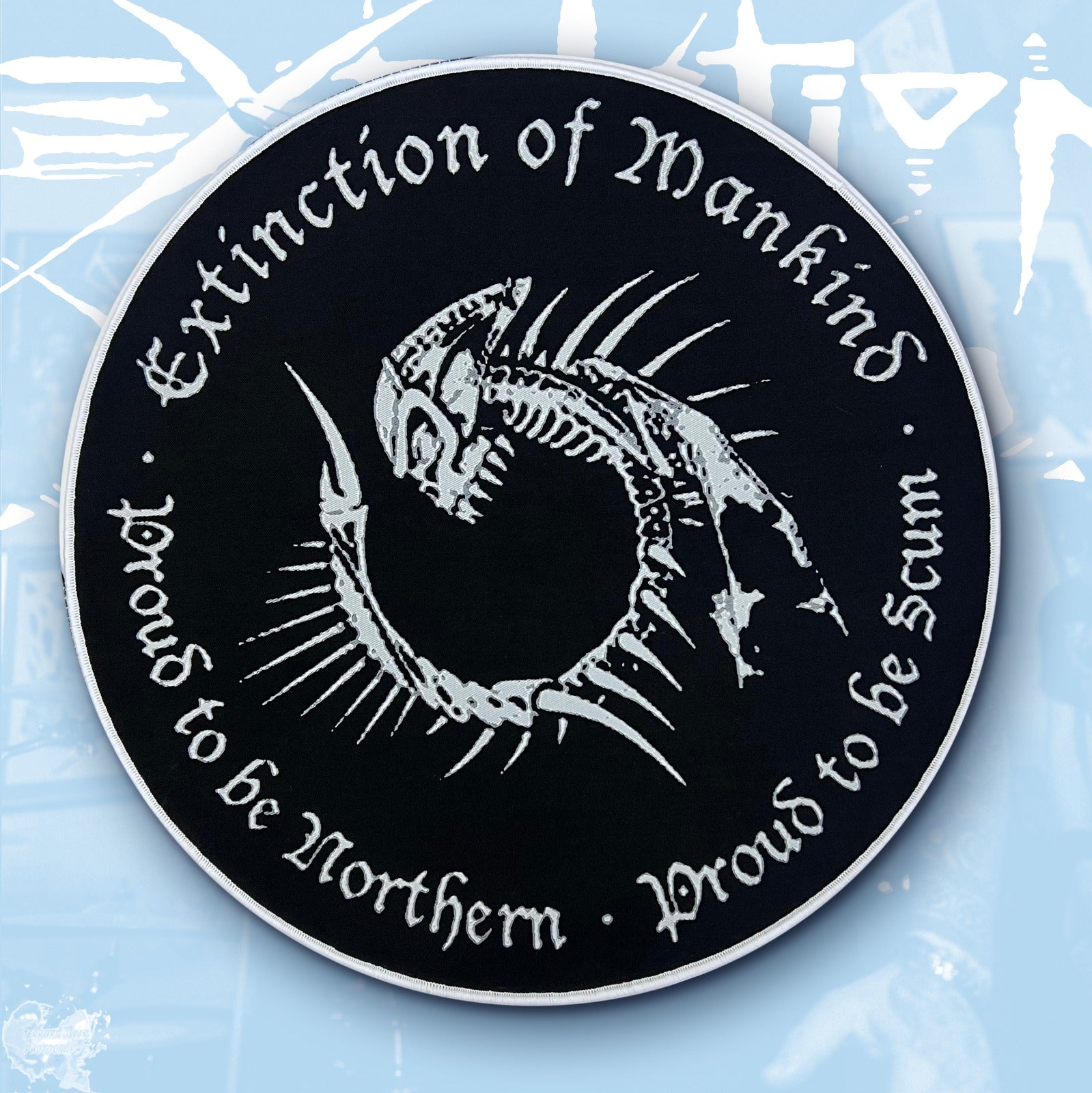 extinction-of-mankind-proud-scum-backpatch-bordure-noire image 2
