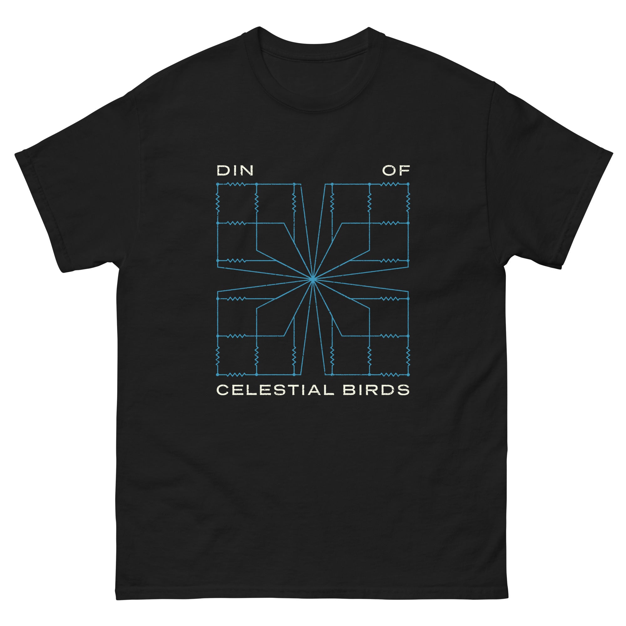 big-scary-monsters-din-of-celestial-birds-takeoffs-landings-t-shirt-l image 1