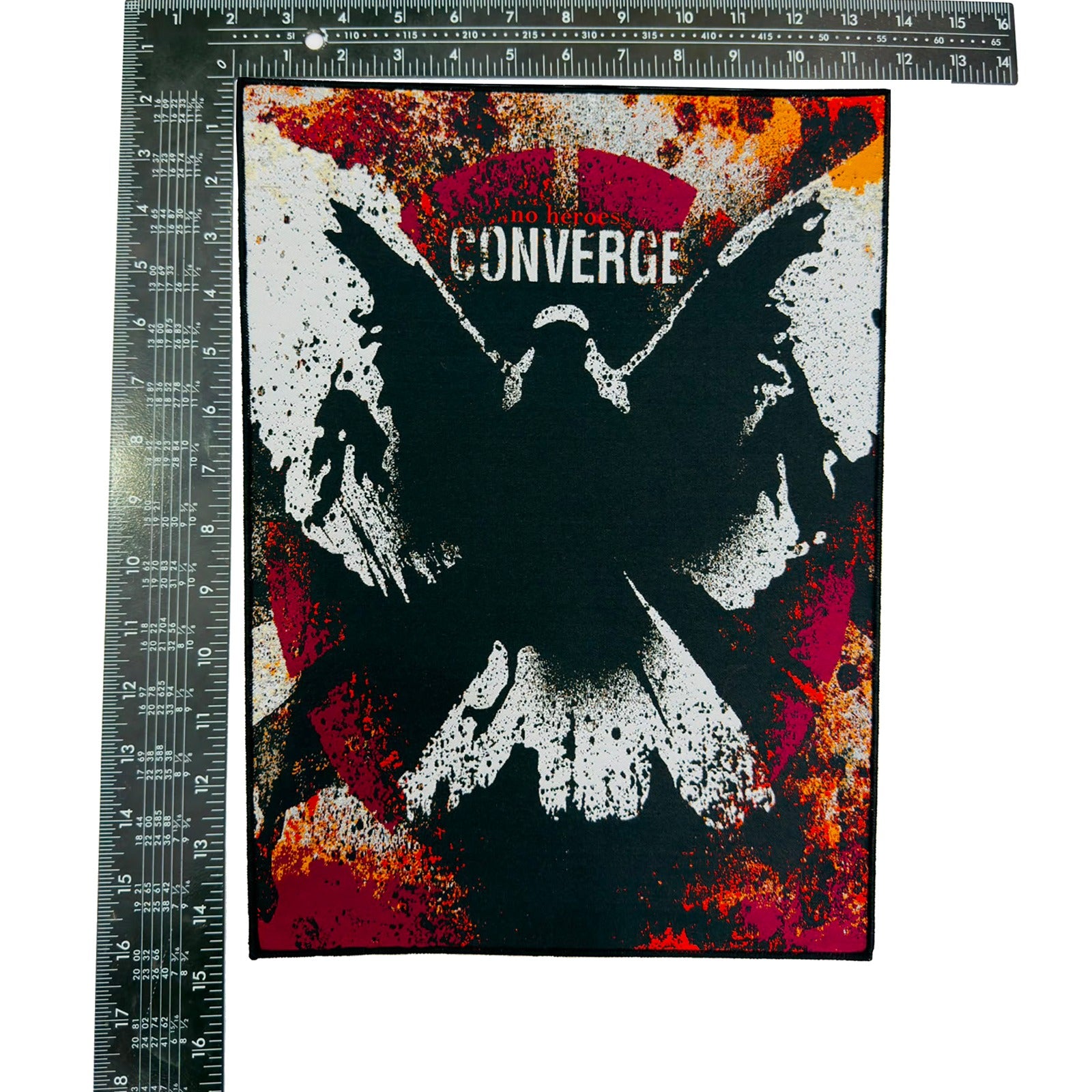 converge-no-heroes-backpatch-dossard-tiss-bordure-noire image 3