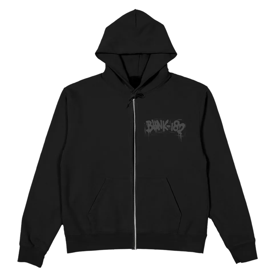 blink-182-spray-paint-smiley-sweat-zipp-noir image 1