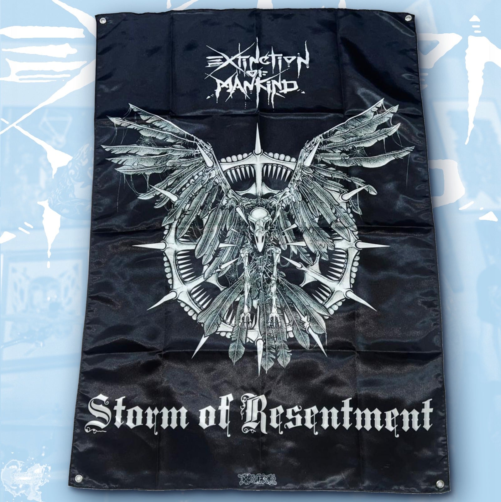 extinction-of-mankind-storm-of-resentment-drapeau-tissu-100x70-cm image 1