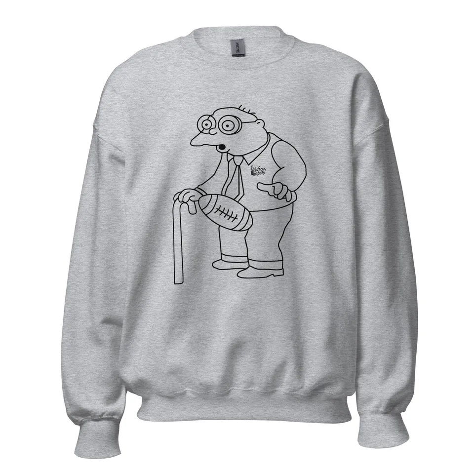 man-hit-by-football-sweat-gris-coton-col-rond image 1