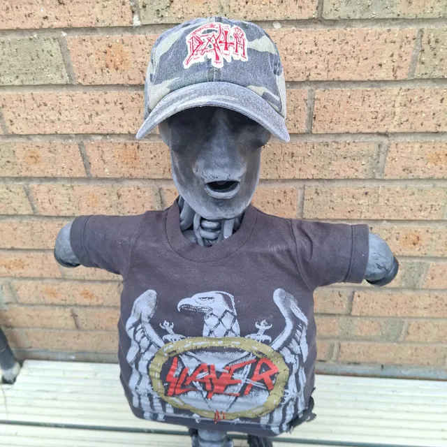 death-logo-glow-casquette-dad-cap-camo-vert image 1