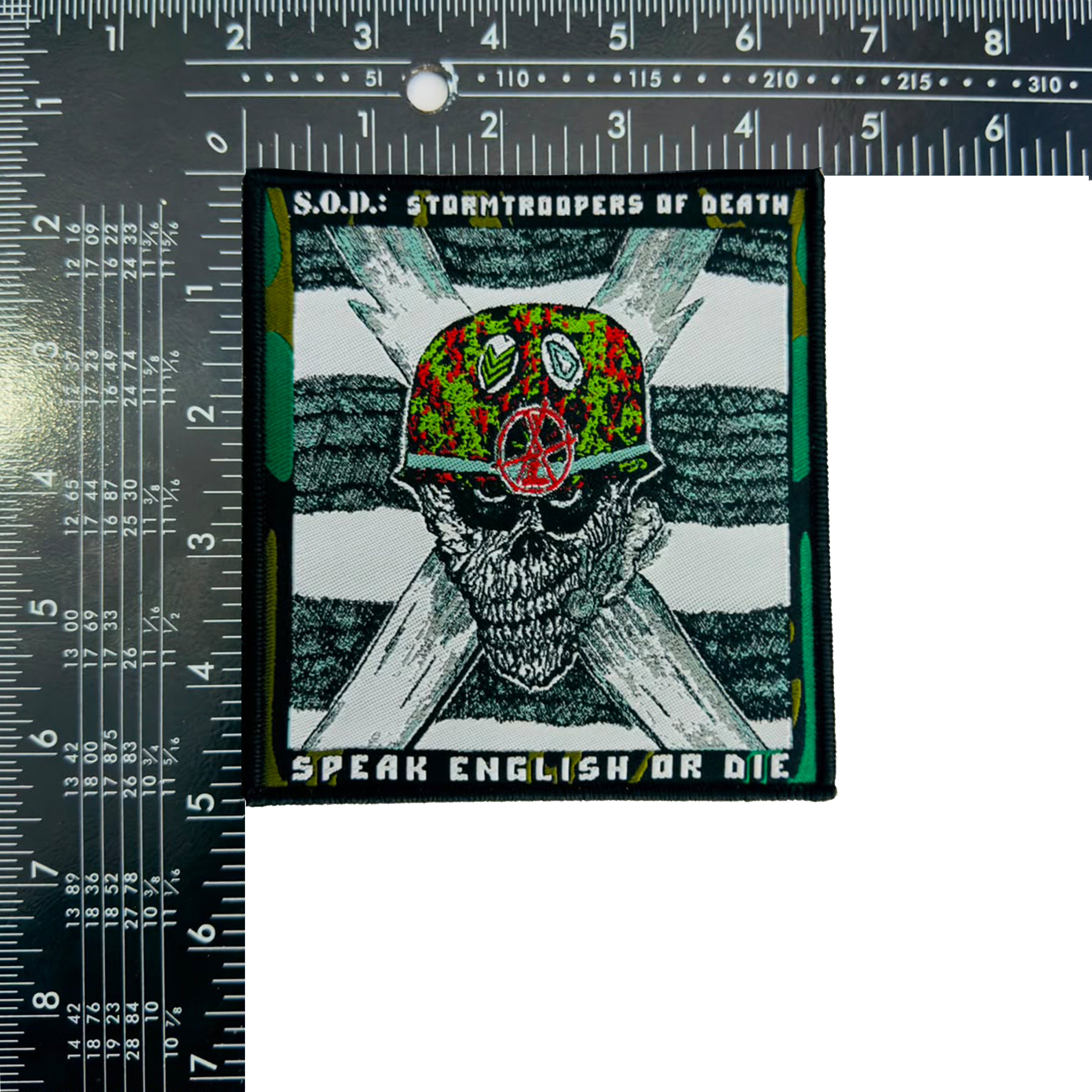 s-o-d-speak-english-or-die-patch-tiss-bordure-noire image 3