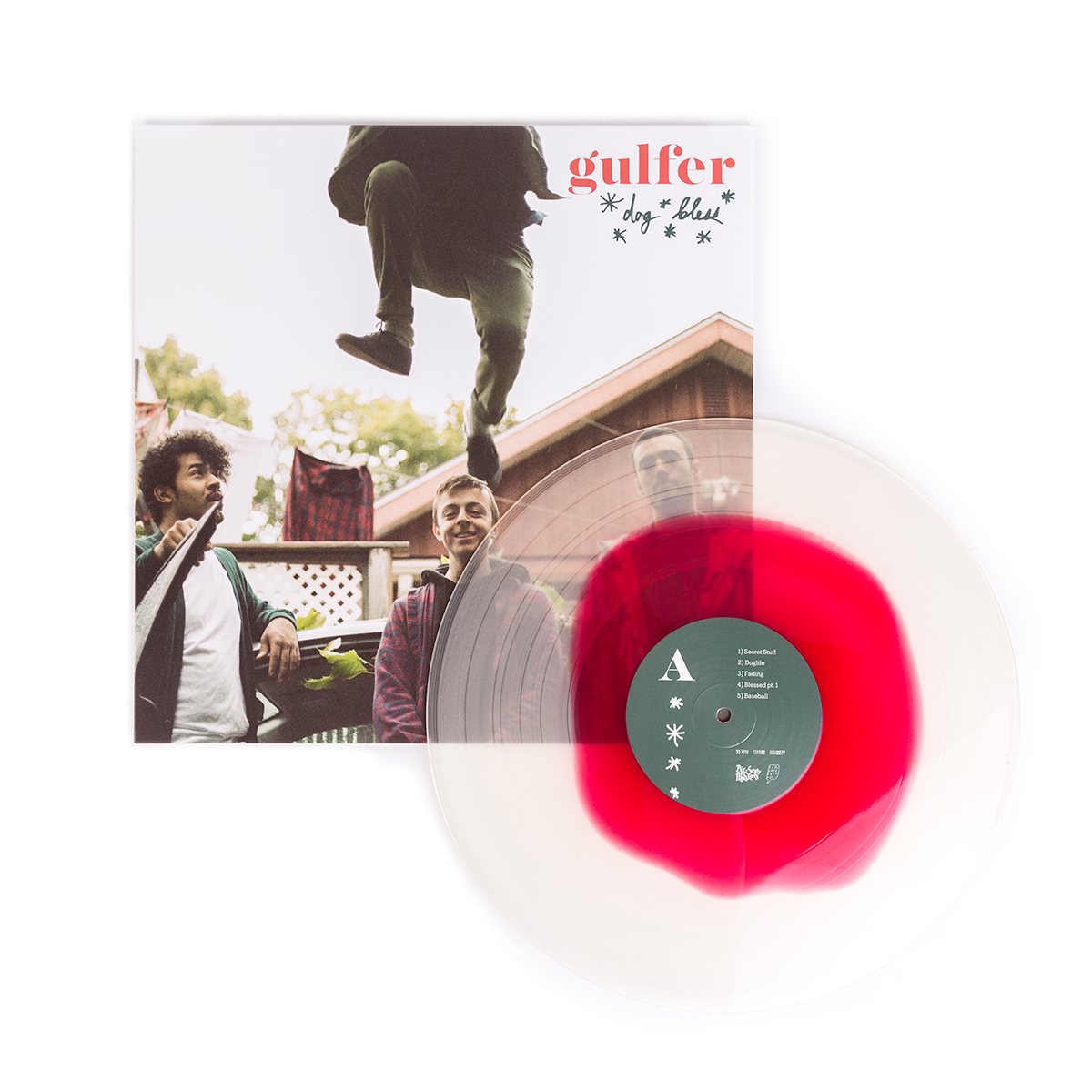 gulfer-dog-bless-vinyle-12-transparent-rouge-emo image 2
