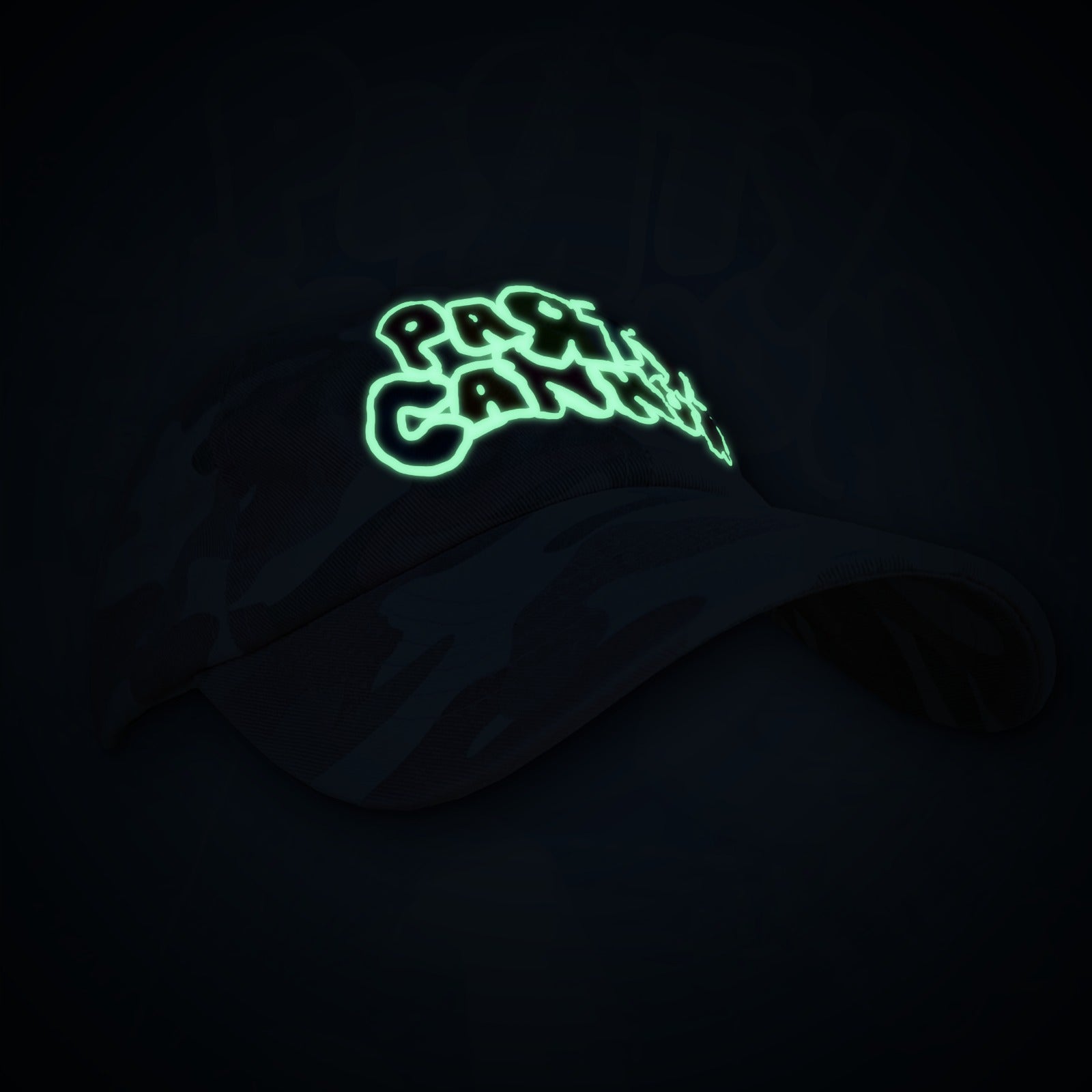 party-cannon-logo-glow-casquette-dad-cap-camo-rose image 2