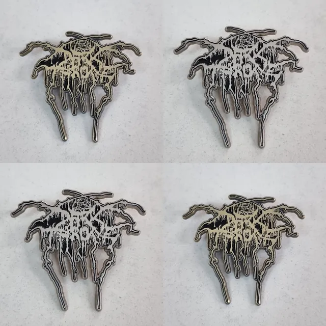 darkthrone-logo-pin-mail-black-metal-laiton-antique image 1
