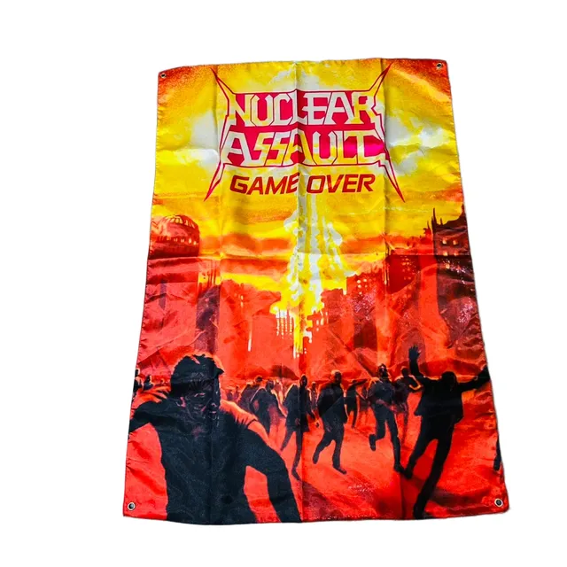 nuclear-assault-game-over-drapeau-mural-textile-100x70 image 1