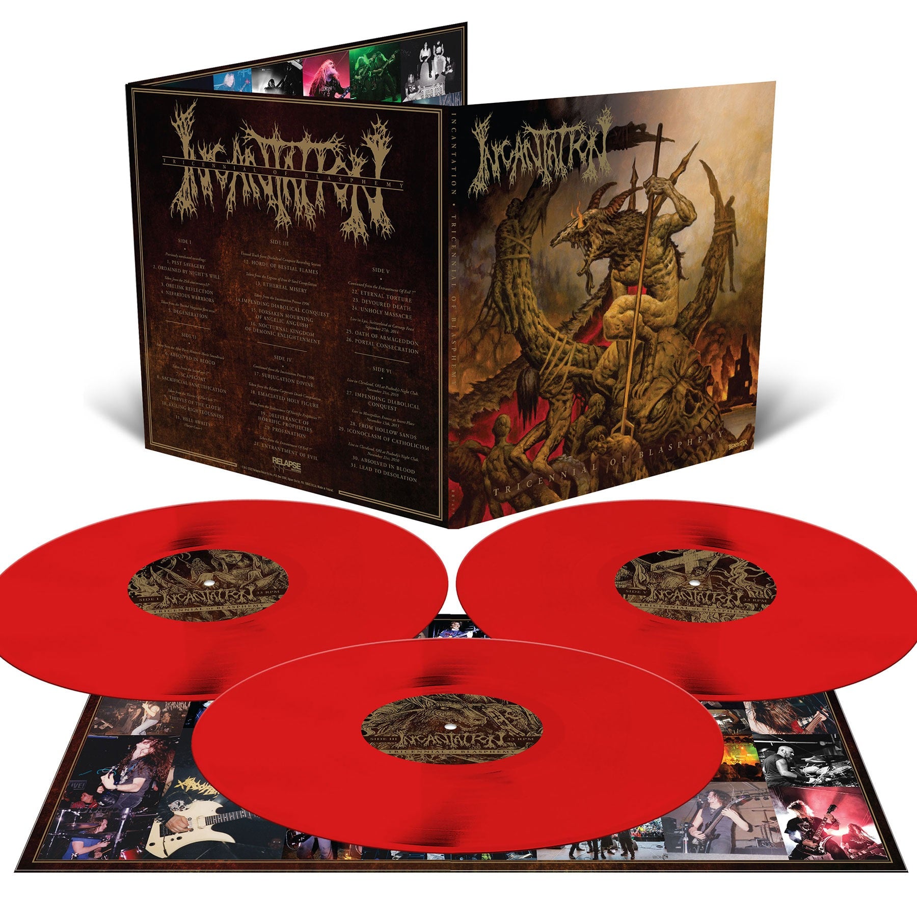 incantation-tricennial-of-blasphemy-vinyle-3lp-rouge image 1