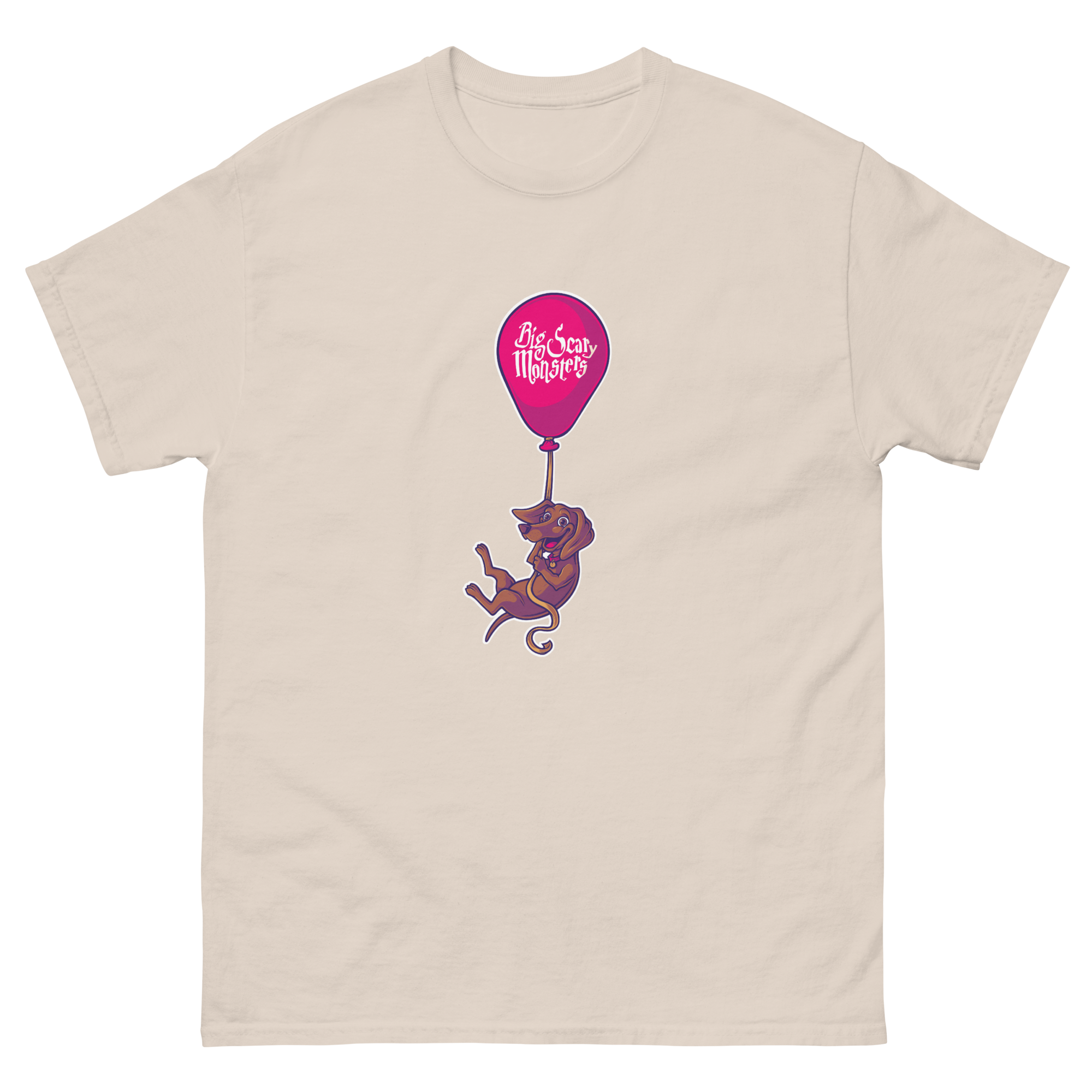 big-scary-monsters-floating-dog-t-shirt-blanc-coton image 3