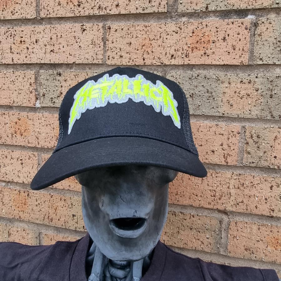 metallica-casquette-trucker-logo-splatter-phosphorescent-jaune image 1