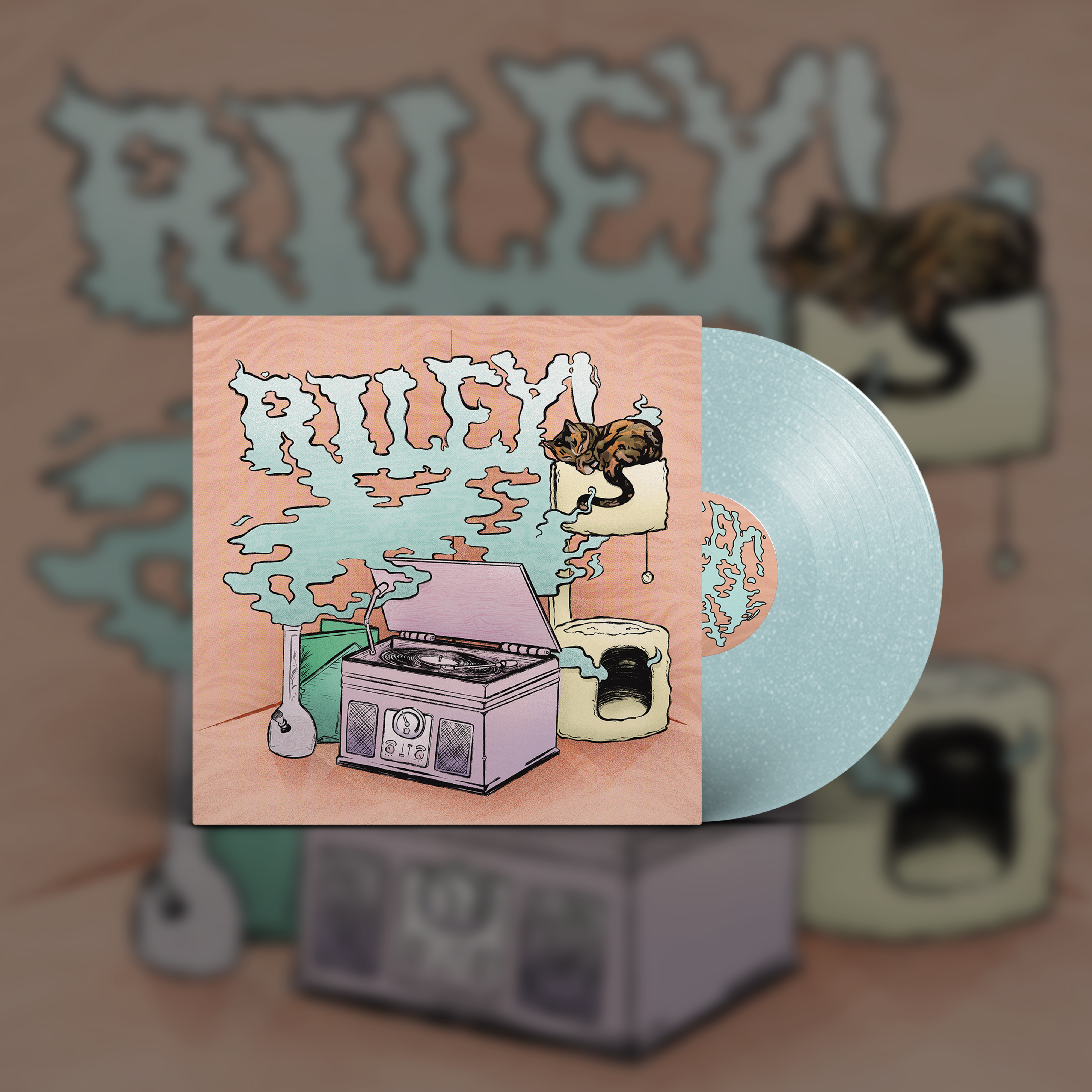 riley-riley-vinyle-12-vert-menthe-emo-punk image 3