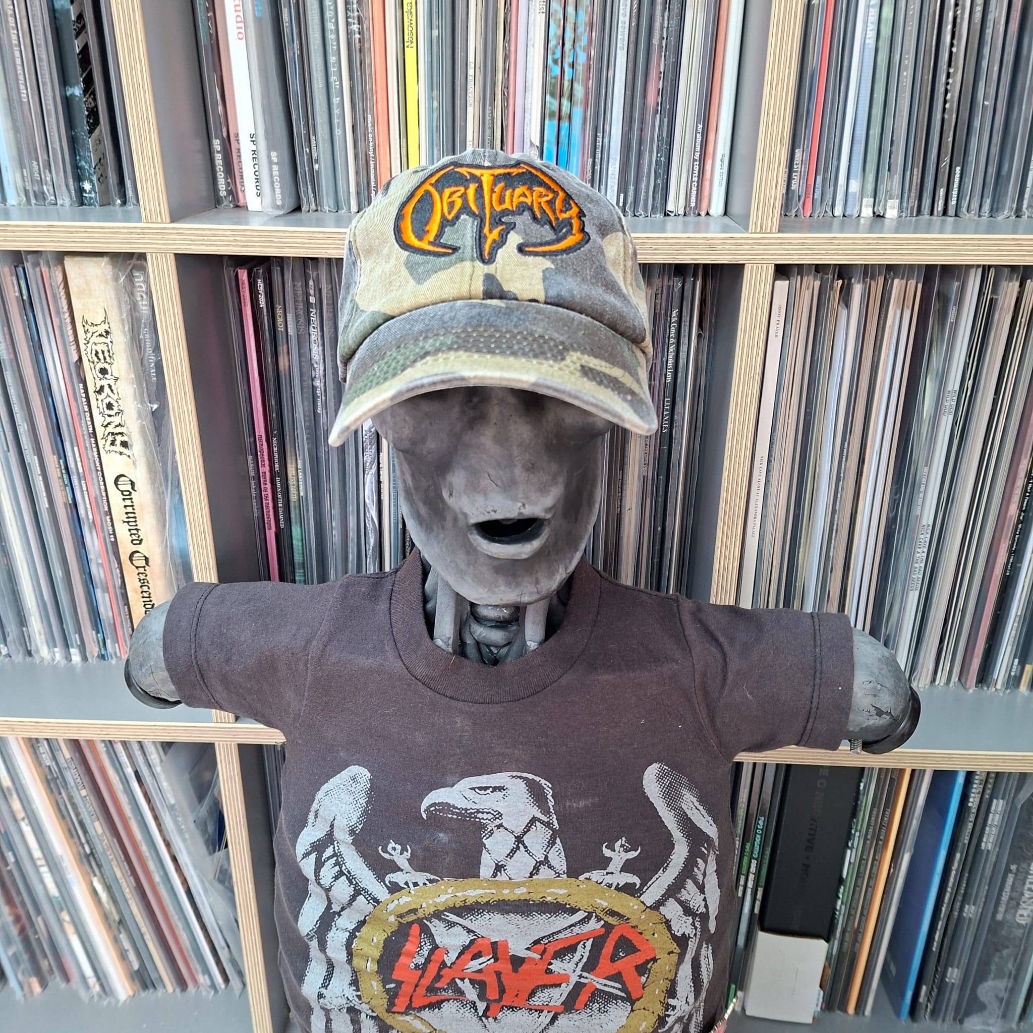obituary-logo-casquette-dad-cap-camo-vert-logo-orange image 4