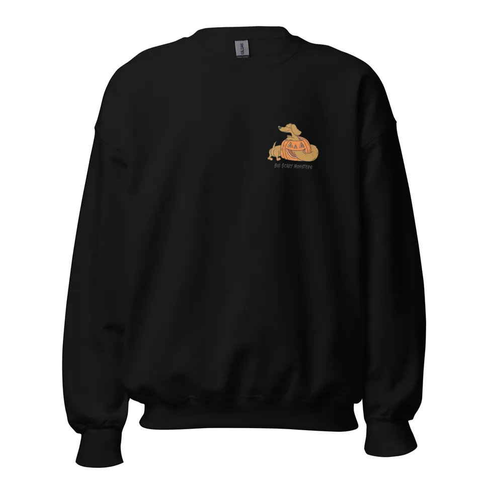 big-scary-monsters-pumpkin-dog-sweatshirt-noir-coton image 1